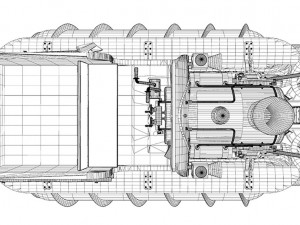 screw propelled vehicle 3D Model