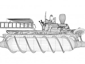 screw propelled vehicle 3D Model