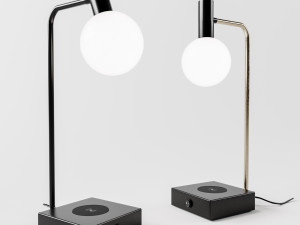 spenser led wireless charger table lamp by john lewis 3D 모델