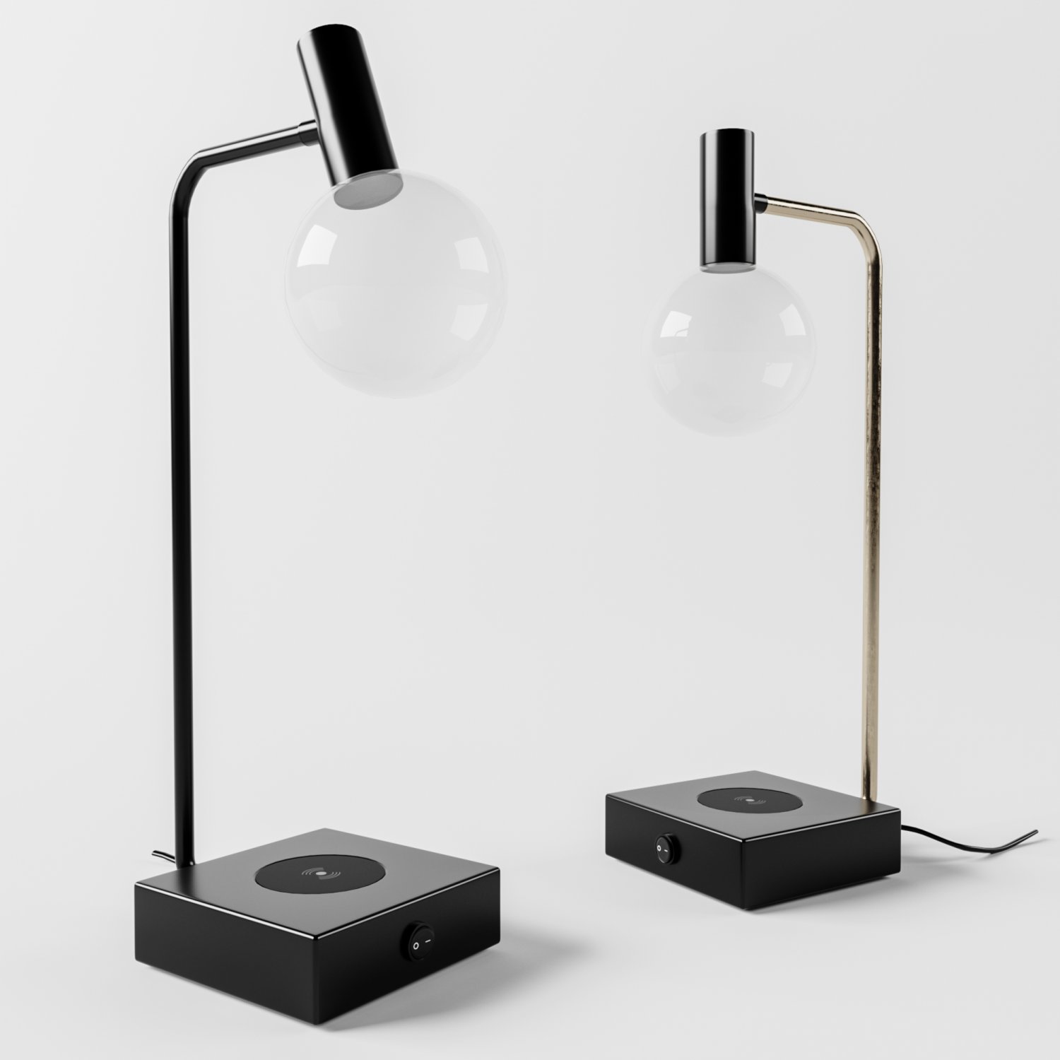Charger table lamp top