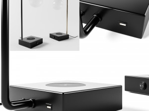 spenser led wireless charger table lamp by john lewis Modello 3D