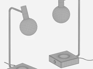 spenser led wireless charger table lamp by john lewis 3D Model