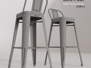 tolix stool hpd75 Modelo 3D