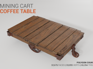 mining cart coffee table 3D मॉडल