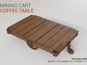 mining cart coffee table 3D Model