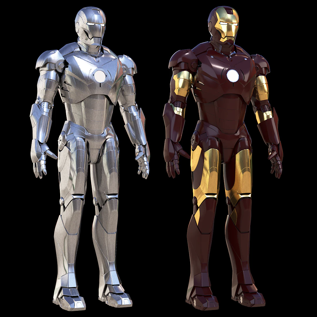 iron man mark 2 and 3 pack 3D Model .c4d .max .obj .3ds .fbx .stl .blend 