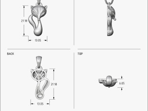 pendant fox v1 Model Cetak 3D