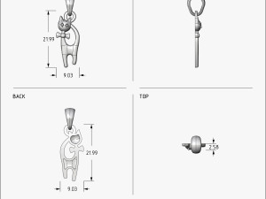pendant cat v1 3D प्रिंट मॉडल