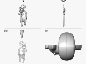 pendant cat v1 3D प्रिंट मॉडल