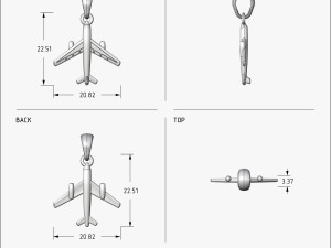 pendant aircraft v1 3D 프린트 모델