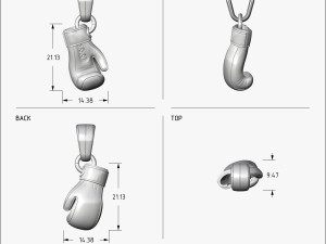 pendant boxing gloves v1 3D प्रिंट मॉडल