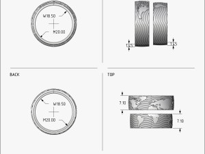 wedding rings world map v1 3D-printmodel