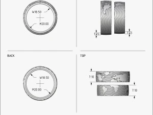 wedding rings world map v1 3D Print Model