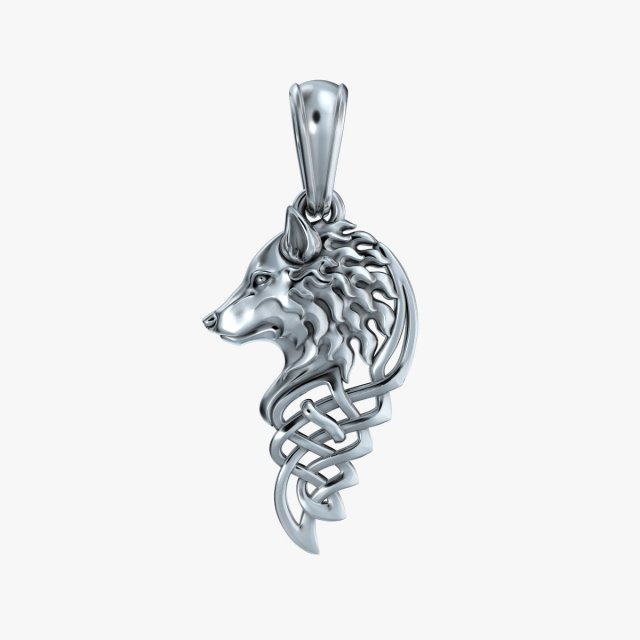 pendant wolf v1 Modelo de Impressão 3D .c4d .max .obj .3ds .fbx .stl .blend 