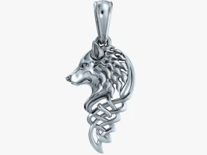 pingente lobo v1 Modelo de Impressão 3D