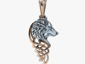 pendant wolf v1 Modelo de Impressão 3D