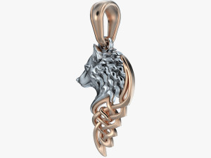 pendant wolf v1 Modelo de Impressão 3D