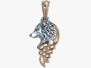 pendant wolf v1 Modelo de Impressão 3D