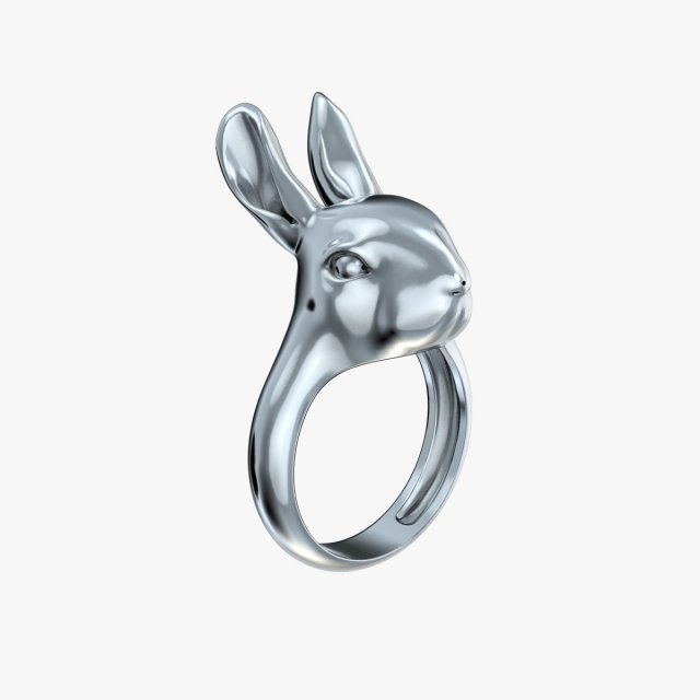 ring rabbit v1 3D प्रिंट मॉडल .c4d .max .obj .3ds .fbx .stl .blend 