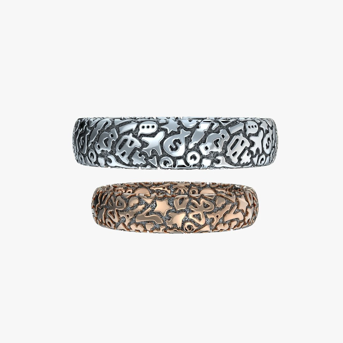 wedding rings characters v1 3D Print Model .c4d .max .obj .3ds .fbx .stl .blend