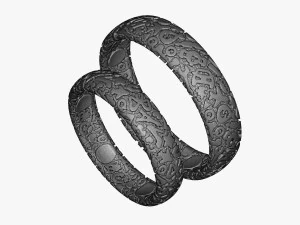wedding rings characters v1 3D Print Model