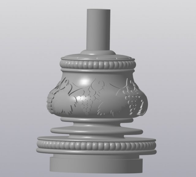 finial baluster grape 3D 프린트 모델 .c4d .max .obj .3ds .fbx .stl .blend 