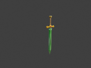 fantasy sword 2 Model 3D