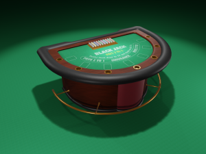 blackjack table Modelo 3D