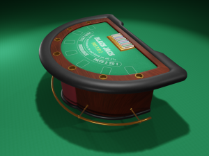 blackjack table Modelo 3D