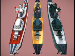 wwii battleship pack 3D मॉडल