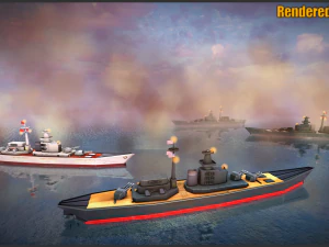 wwii battleship pack 3D Model