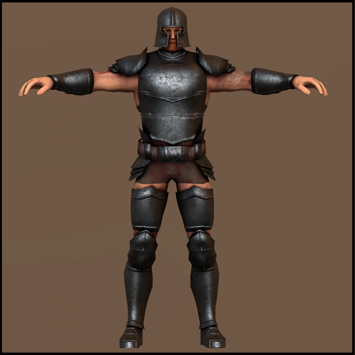 medieval armored soldier 3D Model .c4d .max .obj .3ds .fbx .stl .blend 