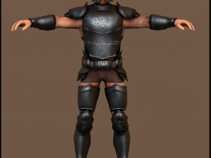 medieval armored soldier Model 3D