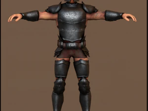 medieval armored soldier 3D Model
