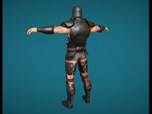 medieval armored soldier 3D Model