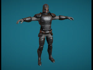medieval armored soldier 3D Model