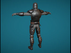 medieval armored soldier 3D Model