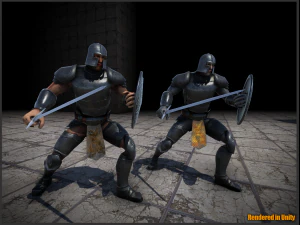 medieval armored soldier 3D Model