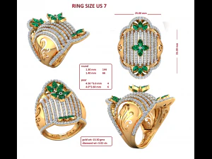 cocktail ring for ladies 3D Model