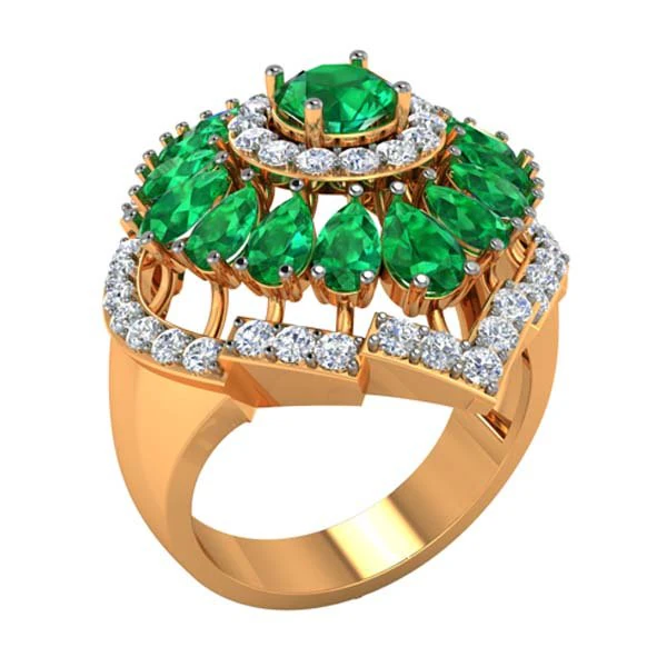 cocktail ring for ladies 3D Model .c4d .max .obj .3ds .fbx .stl .blend 