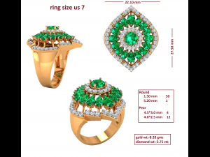 cocktail ring for ladies 3D Model