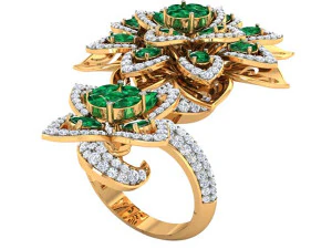 anello da cocktail per donna Modello 3D