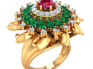 cocktail ring for ladies 3D 模型