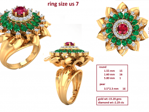 cocktail ring for ladies 3D Модель