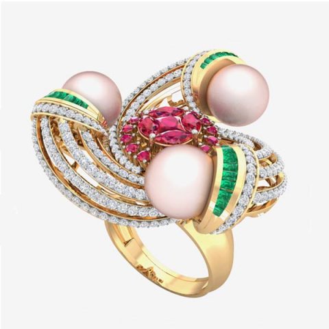 cocktail ring for ladies Modelo 3D .c4d .max .obj .3ds .fbx .stl .blend