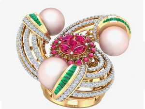 cocktail ring for ladies 3D Model