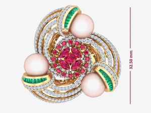 cocktail ring for ladies 3D Model