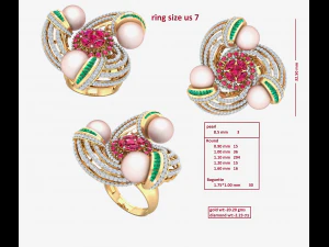 cocktail ring for ladies 3D Model