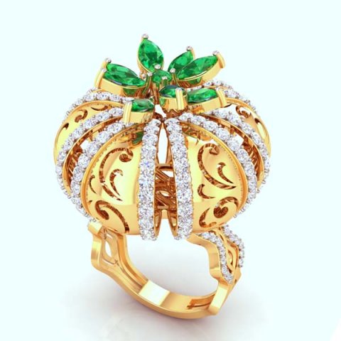 cocktail ring for ladies 3D Model .c4d .max .obj .3ds .fbx .stl .blend 