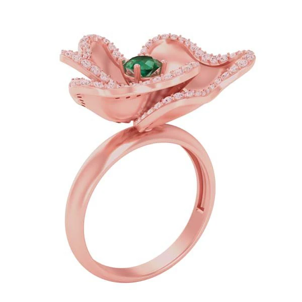 cocktail ring for ladies 3D Model .c4d .max .obj .3ds .fbx .stl .blend 